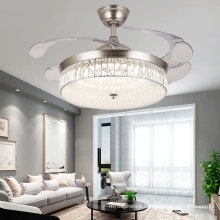 Best Price Modern Simple 4 PC Blade Acrylic Lamp Remote Control Motor Plastic Ceiling Fan With LED Light